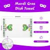 imageARKENY Mardi Gras Kitchen Towels Set of 2Purple Fleur De Lis White Polka dot Beads Dish Towels 18x26 Inch Drying DishclothFarmhouse Home Mardi Gras Carnival Seasonal Holiday Decorations AD192Green Heart