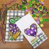 imageARKENY Mardi Gras Kitchen Towels Set of 2Purple Fleur De Lis White Polka dot Beads Dish Towels 18x26 Inch Drying DishclothFarmhouse Home Mardi Gras Carnival Seasonal Holiday Decorations AD192Purple Heart