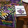imageARKENY Mardi Gras Kitchen Towels Set of 2Purple Fleur De Lis White Polka dot Beads Dish Towels 18x26 Inch Drying DishclothFarmhouse Home Mardi Gras Carnival Seasonal Holiday Decorations AD192Purple Fleur De Lis