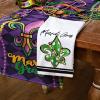 imageARKENY Mardi Gras Kitchen Towels Set of 2Purple Fleur De Lis White Polka dot Beads Dish Towels 18x26 Inch Drying DishclothFarmhouse Home Mardi Gras Carnival Seasonal Holiday Decorations AD192Green Fleur De Lis