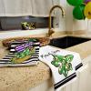 imageARKENY Mardi Gras Kitchen Towels Set of 2Purple Fleur De Lis White Polka dot Beads Dish Towels 18x26 Inch Drying DishclothFarmhouse Home Mardi Gras Carnival Seasonal Holiday Decorations AD192Green Fleur De Lis