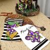 imageARKENY Mardi Gras Kitchen Towels Set of 2Purple Fleur De Lis White Polka dot Beads Dish Towels 18x26 Inch Drying DishclothFarmhouse Home Mardi Gras Carnival Seasonal Holiday Decorations AD192Purple Fleur De Lis