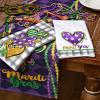 imageARKENY Mardi Gras Kitchen Towels Set of 2Purple Fleur De Lis White Polka dot Beads Dish Towels 18x26 Inch Drying DishclothFarmhouse Home Mardi Gras Carnival Seasonal Holiday Decorations AD192Purple Heart