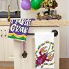 imageARKENY Mardi Gras Kitchen Towels for Mardi Gras Decor Crawfish Decorations Beads Dish Towels 18x26 Inch Bar Drying Cloth Tea Sign Hand Towel for Mardi Gras Carnival Decorations Set of 2 AD051