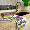 imageARKENY Mardi Gras Kitchen Towels for Mardi Gras Decor Crawfish Masquerade Mask Dish Towels 18x26 Inch Ultra Absorbent Bar Drying Cloth Tea Sign Hand Towel for Mardi Gras Carnival Decorations Set of 2