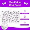 imageARKENY Mardi Gras Kitchen Towels for Mardi Gras Decor Fleur De Lis Dish Towels 18x26 Inch Ultra Absorbent Bar Drying Cloth Tea Sign Hand Towel for Mardi Gras Carnival Decorations Set of 2