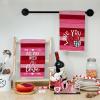 imageARKENY Mothers Day Kitchen Towels Set of 2Black Buffalo Plaid Heart Red Stripes Dish Towels 18x26 Inch Drying DishclothFarmhouse Home Wedding Decoration AD178