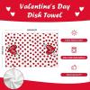 imageARKENY Mothers Day Kitchen Towels Set of 2Red Polka dot Heart I Love U Sign Dish Towels 18x26 Inch Drying DishclothFarmhouse Home Wedding Decoration AD173
