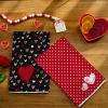 imageARKENY Valentines Day Kitchen Towels Set of 2Grey Red Watercolor Heart Dish Towels 18x26 Inch Drying DishclothFarmhouse Home Wedding Decoration AD185Black Heart