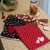 imageARKENY Valentines Day Kitchen Towels Set of 2Grey Red Watercolor Heart Dish Towels 18x26 Inch Drying DishclothFarmhouse Home Wedding Decoration AD185Black Heart