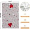 imageARKENY Valentines Day Kitchen Towels Set of 2Grey Red Watercolor Heart Dish Towels 18x26 Inch Drying DishclothFarmhouse Home Wedding Decoration AD185Red Heart