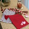 imageARKENY Valentines Day Kitchen Towels Set of 2Grey Red Watercolor Heart Dish Towels 18x26 Inch Drying DishclothFarmhouse Home Wedding Decoration AD185Red Heart