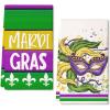 imageARKENY Mardi Gras Kitchen Towels Set of 2Green Fleur De Lis Eye Mask Dish Towels 18x26 Inch Drying DishclothFarmhouse Home Mardi Gras Carnival Seasonal Holiday Decorations AD194