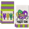 imageARKENY Mardi Gras Kitchen Towels for Mardi Gras Decor Crawfish Masquerade Mask Dish Towels 18x26 Inch Ultra Absorbent Bar Drying Cloth Tea Sign Hand Towel for Mardi Gras Carnival Decorations Set of 2