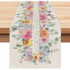 imageARKENY Mothers Day Decorations Summer Watercolor Red Flower Table Runner 13x72 Inches Seasonal Floral Spring Decor Holiday Farmhouse Indoor Vintage Theme Gathering Dinner Party