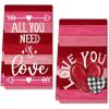 imageARKENY Mothers Day Kitchen Towels Set of 2Black Buffalo Plaid Heart Red Stripes Dish Towels 18x26 Inch Drying DishclothFarmhouse Home Wedding Decoration AD178