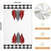 imageARKENY Christmas Kitchen Towels Set of 2Black Buffalo Plaid Xmas Tree Dish Towels 18x26 Inch Drying DishclothFarmhouse Home Decoration AD008Black