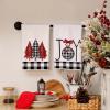 imageARKENY Christmas Kitchen Towels Set of 2Black Buffalo Plaid Xmas Tree Dish Towels 18x26 Inch Drying DishclothFarmhouse Home Decoration AD008Black