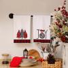 imageARKENY Christmas Kitchen Towels Set of 2Black Buffalo Plaid Xmas Tree Dish Towels 18x26 Inch Drying DishclothFarmhouse Home Decoration AD008Red