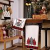 imageARKENY Christmas Kitchen Towels Set of 2Black Buffalo Plaid Xmas Tree Dish Towels 18x26 Inch Drying DishclothFarmhouse Home Decoration AD008Red