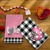 imageARKENY Mothers Day Kitchen Towels Set of 2Black Buffalo Plaid Check Bowknot Dish Towels 18x26 Inch Drying DishclothFarmhouse Home Wedding Decoration AD154