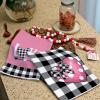imageARKENY Mothers Day Kitchen Towels Set of 2Black Buffalo Plaid Check Bowknot Dish Towels 18x26 Inch Drying DishclothFarmhouse Home Wedding Decoration AD154