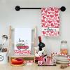 imageARKENY Mothers Day Kitchen Towels Set of 2Pink Flower Love Truck Dish Towels 18x26 Inch Drying DishclothFarmhouse Home Wedding Decoration AD176