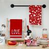imageARKENY Mothers Day Kitchen Towels Set of 2White Heart Love Forever Sign Dish Towels 18x26 Inch Drying DishclothFarmhouse Home Wedding Decoration AD172