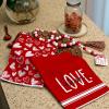 imageARKENY Mothers Day Kitchen Towels Set of 2White Heart Love Forever Sign Dish Towels 18x26 Inch Drying DishclothFarmhouse Home Wedding Decoration AD172