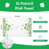 imageARKENY St Patricks Day Green Stripe Kitchen Towels Dish Towels St Patricks Day Decorations for Home Dcor Ultra Absorbent Bar Drying Cloth 18x26 Inch Hand Towel for Cooking Set of 2