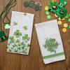 imageARKENY St Patricks Day Green Stripe Kitchen Towels Dish Towels St Patricks Day Decorations for Home Dcor Ultra Absorbent Bar Drying Cloth 18x26 Inch Hand Towel for Cooking Set of 2