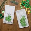 imageARKENY St Patricks Day Polka dot Shamrock Kitchen Towels Dish Towels St Patricks Day Decorations for Home Dcor Drying Cloth Luck Sign 18x26 Inch Hand Towel for Cooking Set of 2