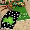 imageARKENY St Patricks Day White Polka Dot Kitchen Towels Dish Towels St Patricks Day Decorations for Home Dcor Ultra Absorbent Bar Drying Cloth 18x26 Inch Hand Towel for Cooking Set of 2