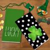 imageARKENY St Patricks Day White Polka Dot Kitchen Towels Dish Towels St Patricks Day Decorations for Home Dcor Ultra Absorbent Bar Drying Cloth 18x26 Inch Hand Towel for Cooking Set of 2
