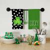 imageARKENY St Patricks Day White Polka Dot Kitchen Towels Dish Towels St Patricks Day Decorations for Home Dcor Ultra Absorbent Bar Drying Cloth 18x26 Inch Hand Towel for Cooking Set of 2