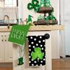 imageARKENY St Patricks Day White Polka Dot Kitchen Towels Dish Towels St Patricks Day Decorations for Home Dcor Ultra Absorbent Bar Drying Cloth 18x26 Inch Hand Towel for Cooking Set of 2