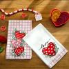 imageARKENY Valentine Day Kitchen Towels Set of 2Pink Buffalo Plaid Red Polka dot Heart Eucalyptus Dish Towels 18x26 Inch Drying DishclothFarmhouse Home Wedding Decoration AD170