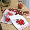 imageARKENY Valentine Day Kitchen Towels Set of 2Pink Buffalo Plaid Red Polka dot Heart Eucalyptus Dish Towels 18x26 Inch Drying DishclothFarmhouse Home Wedding Decoration AD170