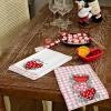 imageARKENY Valentine Day Kitchen Towels Set of 2Pink Buffalo Plaid Red Polka dot Heart Eucalyptus Dish Towels 18x26 Inch Drying DishclothFarmhouse Home Wedding Decoration AD170