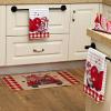imageARKENY Valentines Day Kitchen Towels Red Heart Dish Towels 18x26 Inch Ultra Absorbent Wedding Drying Cloth Gnome Sign Hand Towel for Valentine Decorations Set of 2