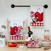 imageARKENY Valentines Day Kitchen Towels Red Heart Dish Towels 18x26 Inch Ultra Absorbent Wedding Drying Cloth Gnome Sign Hand Towel for Valentine Decorations Set of 2