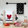 imageARKENY Valentines Day Kitchen Towels Set of 2Black Heart Love Sign Dish Towels 18x26 Inch Drying DishclothFarmhouse Home Wedding Decoration AD153Black Love