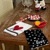 imageARKENY Valentines Day Kitchen Towels Set of 2Black Heart Love Sign Dish Towels 18x26 Inch Drying DishclothFarmhouse Home Wedding Decoration AD153Black Love
