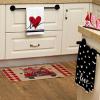 imageARKENY Valentines Day Kitchen Towels Set of 2Black Heart Love Sign Dish Towels 18x26 Inch Drying DishclothFarmhouse Home Wedding Decoration AD153Black Love