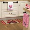 imageARKENY Valentines Day Kitchen Towels Set of 2Black Heart Love Sign Dish Towels 18x26 Inch Drying DishclothFarmhouse Home Wedding Decoration AD153Pink Love