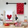 imageARKENY Valentines Day Kitchen Towels Set of 2Black Heart Love Sign Dish Towels 18x26 Inch Drying DishclothFarmhouse Home Wedding Decoration AD153Red Love