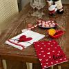 imageARKENY Valentines Day Kitchen Towels Set of 2Black Heart Love Sign Dish Towels 18x26 Inch Drying DishclothFarmhouse Home Wedding Decoration AD153Red Love