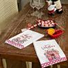 imageARKENY Valentines Day Kitchen Towels Set of 2Pink Flower Vase Happy Valentines Sign Dish Towels 18x26 Inch Drying DishclothFarmhouse Home Wedding Decoration AD168