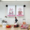 imageARKENY Valentines Day Kitchen Towels Set of 2Pink Flower Vase Happy Valentines Sign Dish Towels 18x26 Inch Drying DishclothFarmhouse Home Wedding Decoration AD168