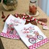 imageARKENY Valentines Day Kitchen Towels Set of 2Pink Flower Vase Happy Valentines Sign Dish Towels 18x26 Inch Drying DishclothFarmhouse Home Wedding Decoration AD168